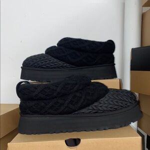 UGG Black Knit Women's Shoes